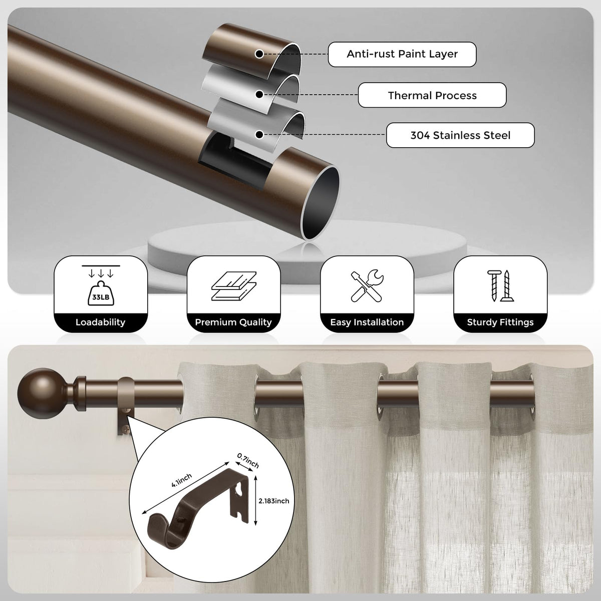 Wolistsa mounting hardware enables quick, tidy installation with clear instructions.