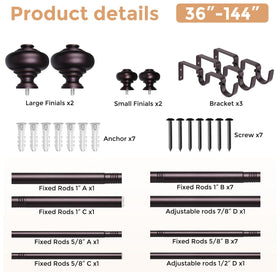 Wolistsa Bronze curtain rod in a sunlit living room showcases rustic aesthetics.