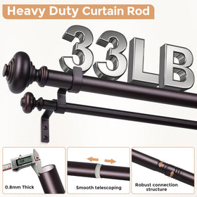 Wolistsa Bronze double-rod telescoping extension demonstrates adjustable length for various windows.
