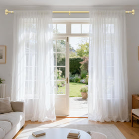Wolistsa ceiling mount brackets provide secure, clean mounting for the rod.