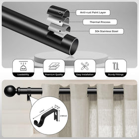 Wolistsa compatible with grommet, rod-pocket, and back-tab curtains.