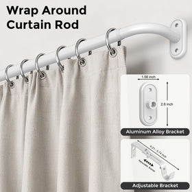 Wolistsa heavy-duty curtain rod ends provide sturdy support for heavy drapes.