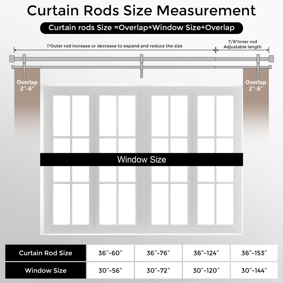 Wolistsa curtain rod slides smoothly for easy daily operation.