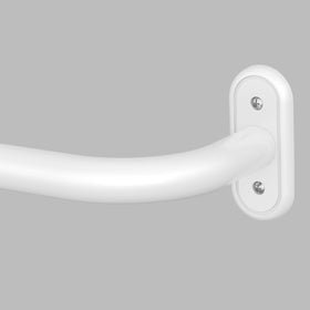 Wolistsa curtain rod with white wrap-around design for enhanced light control.
