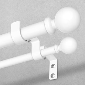 Wolistsa double curtain rod extended to 91 inches for wide windows