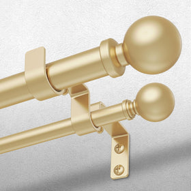 Wolistsa double curtain rod 36-91 inch for versatile window styling.