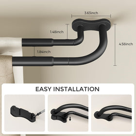 Wolistsa extendable rod sections let you adjust to your window width