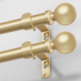 Wolistsa gold curtain rod extended for 36-91 inch windows, durable and adjustable.