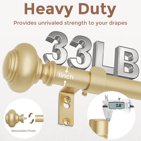 Wolistsa gold curtain rod brackets and screws enable quick, secure installation.