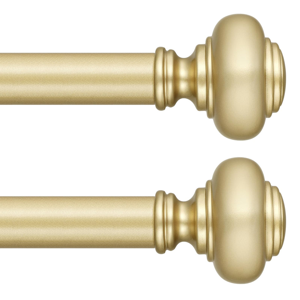 Wolistsa gold curtain rod extendable length for flexible window fit and decor versatility.