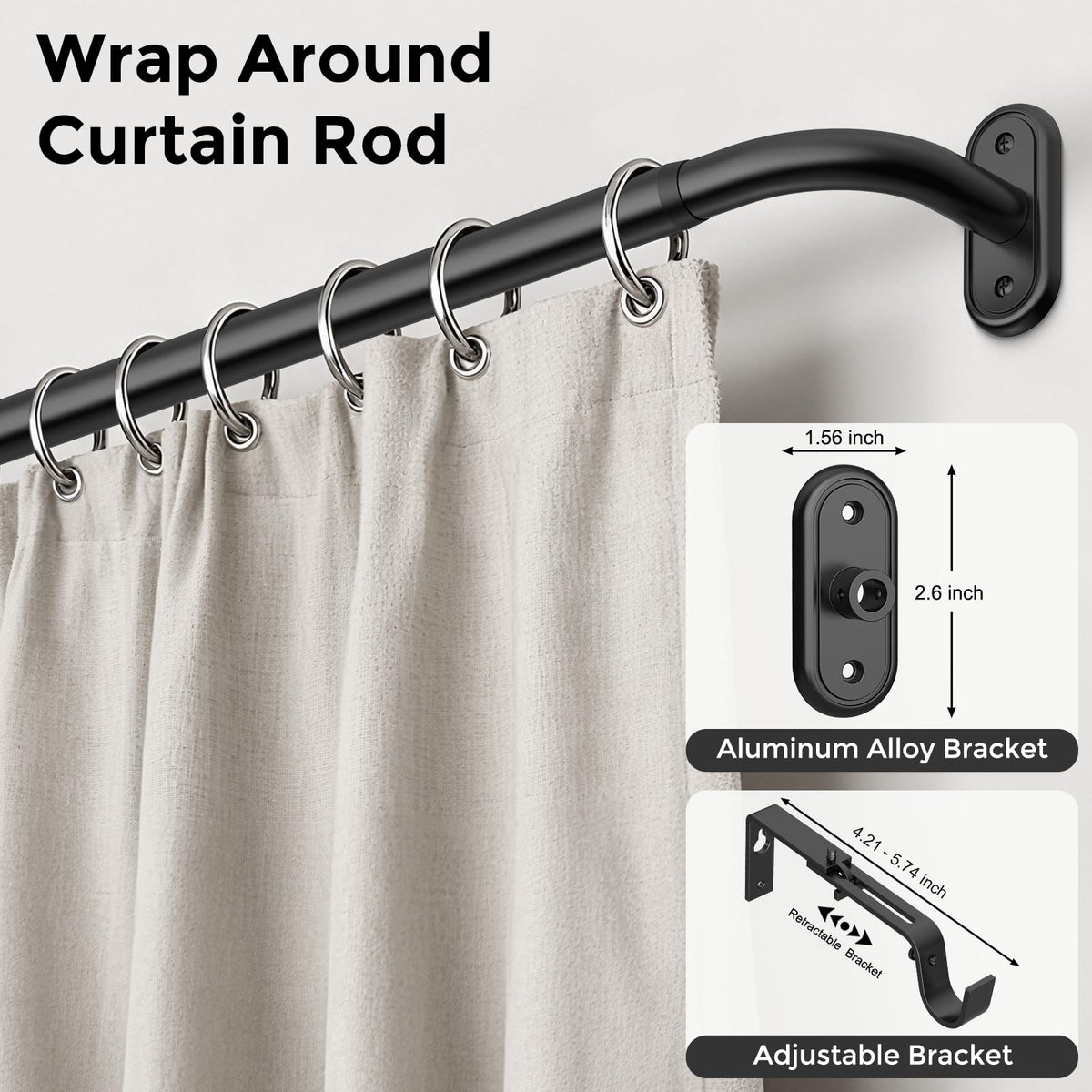 Wolistsa heavy-duty 1-inch rod close-up highlights durable carbon steel design