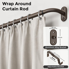 Wolistsa heavy-duty 1 inch rod with aluminum ends supports up to 33 lbs
