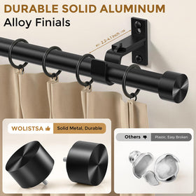 Wolistsa long-threaded connection ensures strong curtain mounting