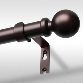 Wolistsa red bronze curtain rod ends add a refined decorative touch.