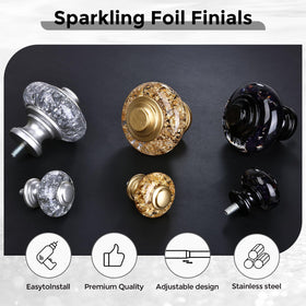Wolistsa crystal finials add elegant decor and a premium focal touch.