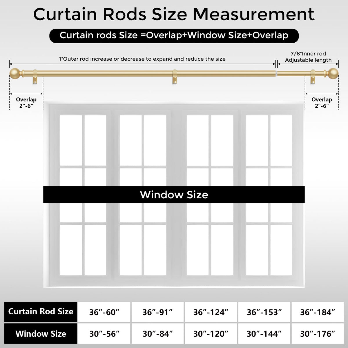 Wolistsa smooth baked finish allows easy curtain movement and cleaning.