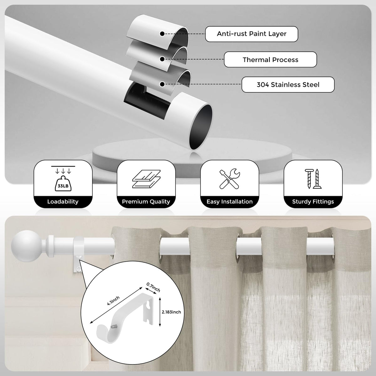 Wolistsa brackets and screws enable quick, secure wall mounting
