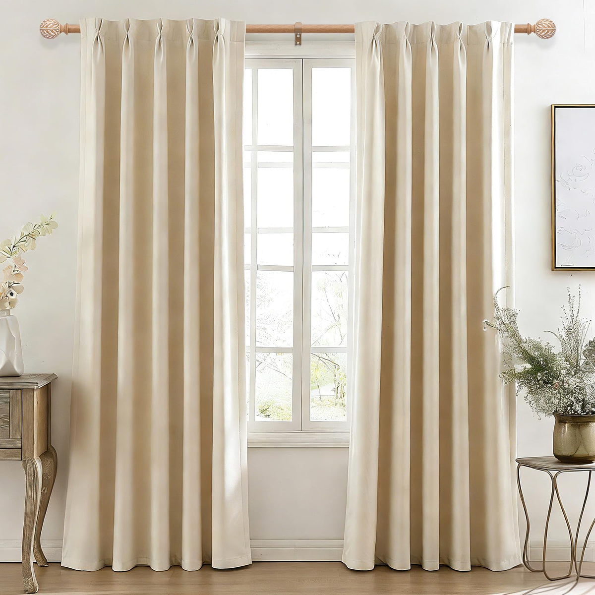 Wolistsa adjustable-length curtain rod demonstrates flexible fit for various window sizes.