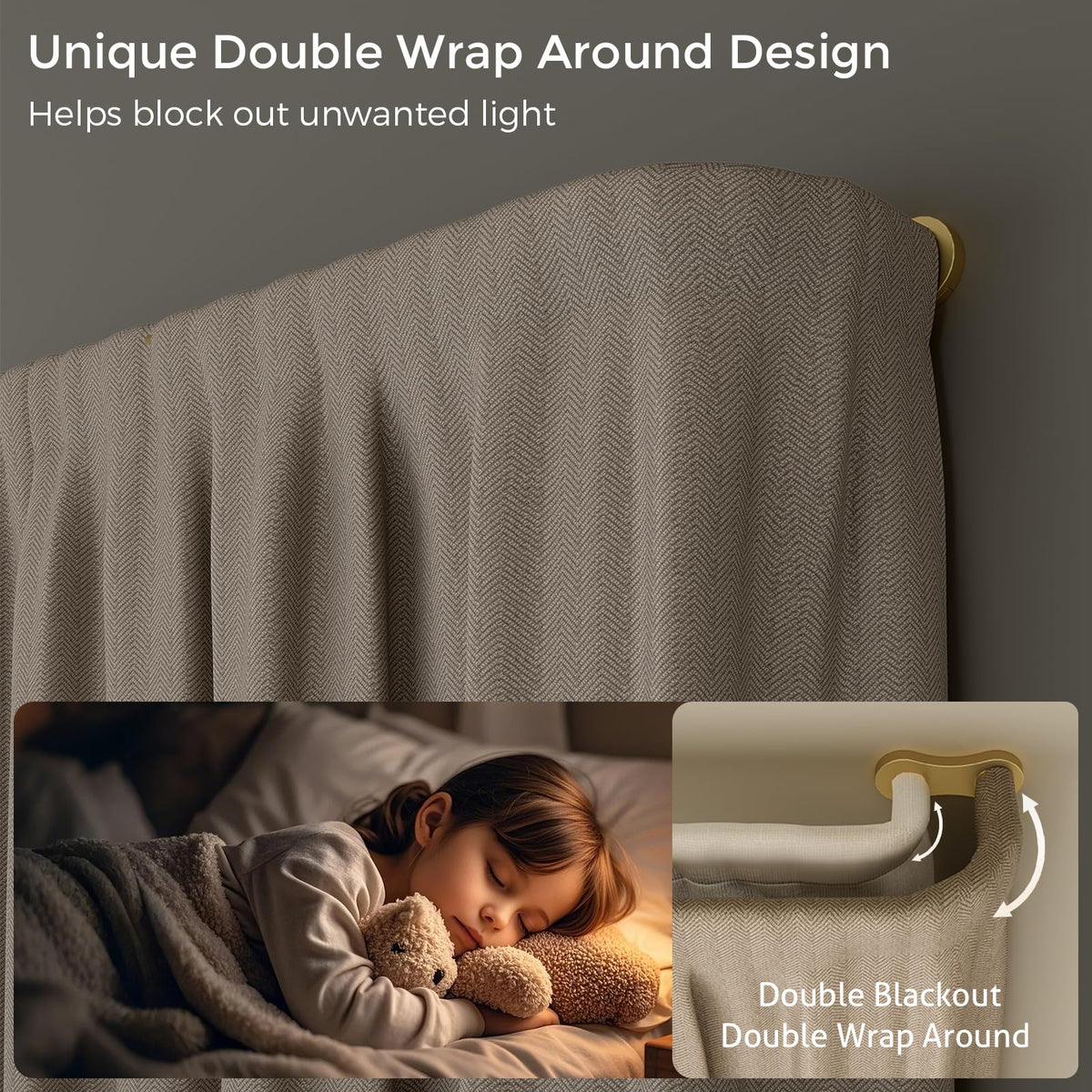 Wolistsa wrap-around end brackets for secure, seamless mounting.