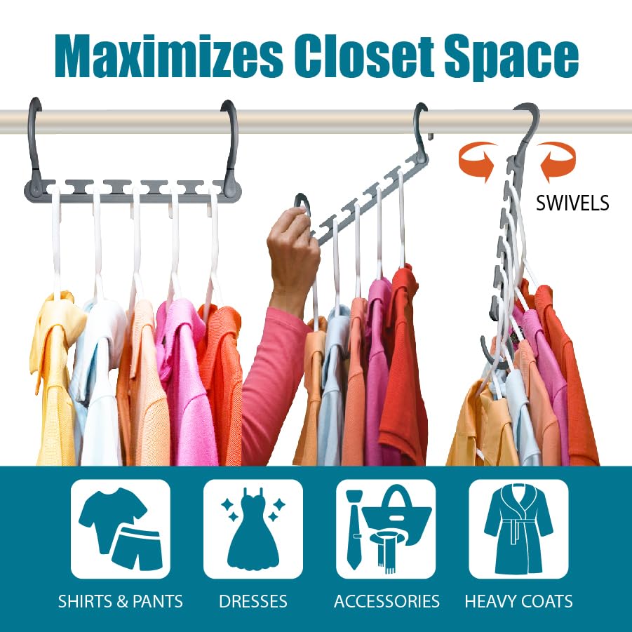 Wonder Hanger Max 360° swivel hook enables easy access.
