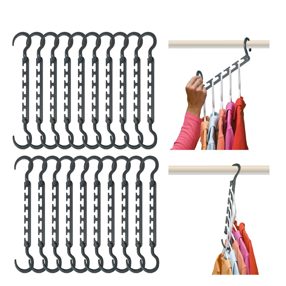 Wonder Hanger Max space-saving hanger with vertical cascade for compact closets.