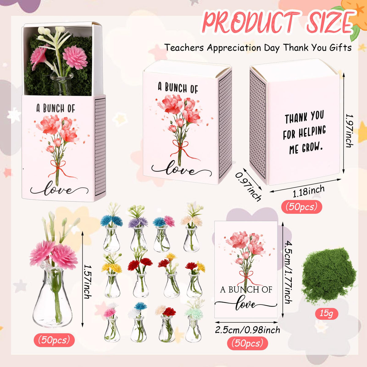 Wonderjune flower-themed gift box and card ready for thank-you messages