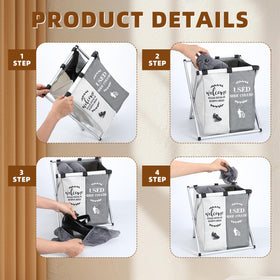 Wonderjune foldable storage bin in compact design for easy stowage