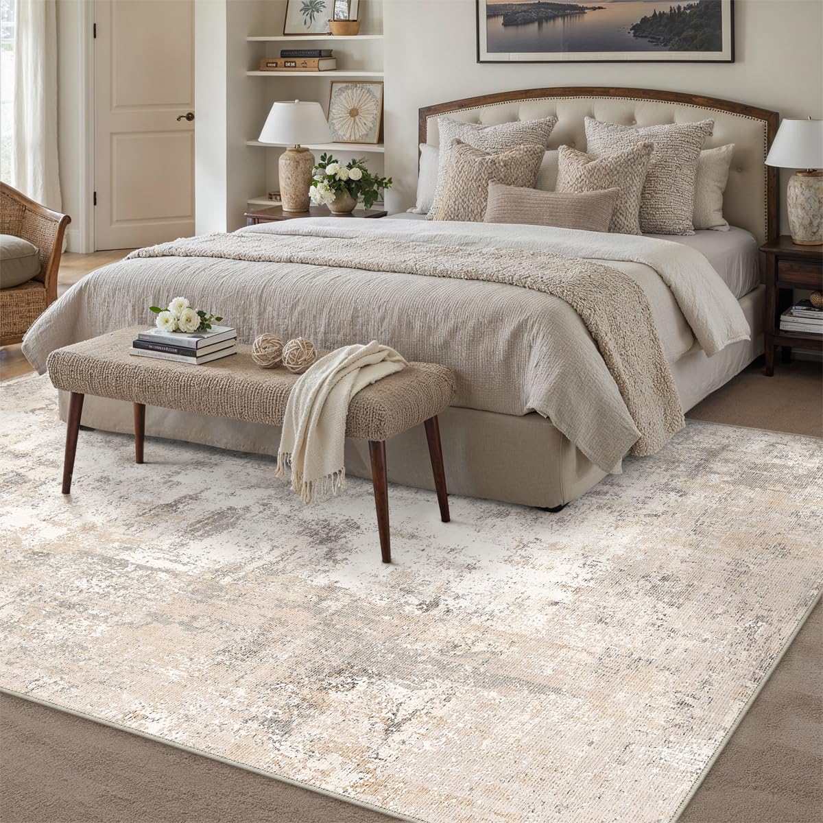 WondRg rug with non-slip backing stays secure on smooth floors