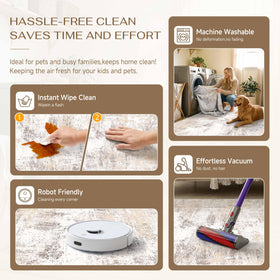 WondRg durable fade-resistant rug withstands busy homes