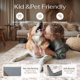WondRg machine-washable area rug simplifies deep cleaning and maintenance