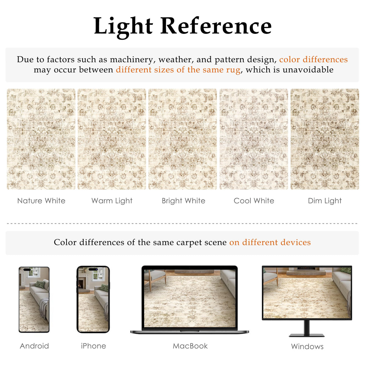 WondRg neutral beige tone complements farmhouse decor accents.