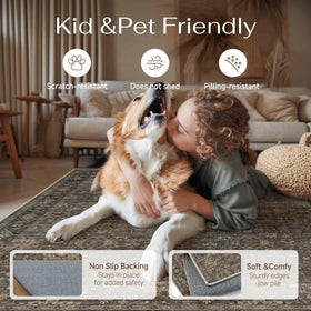 WondRg rug machine-washable design keeps colors fresh after spills.