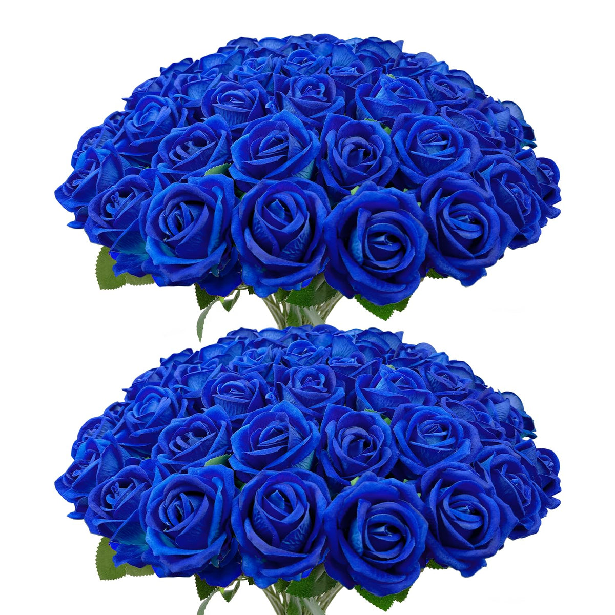 Wondrus bulk artificial blue velvet roses for elegant centerpieces and home decor