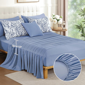 WONGS BEDDING blue floral pillowcases for smooth nightly sleep.
