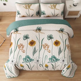 WONGS BEDDING botanical bedspread design brightens spaces with lively colors.