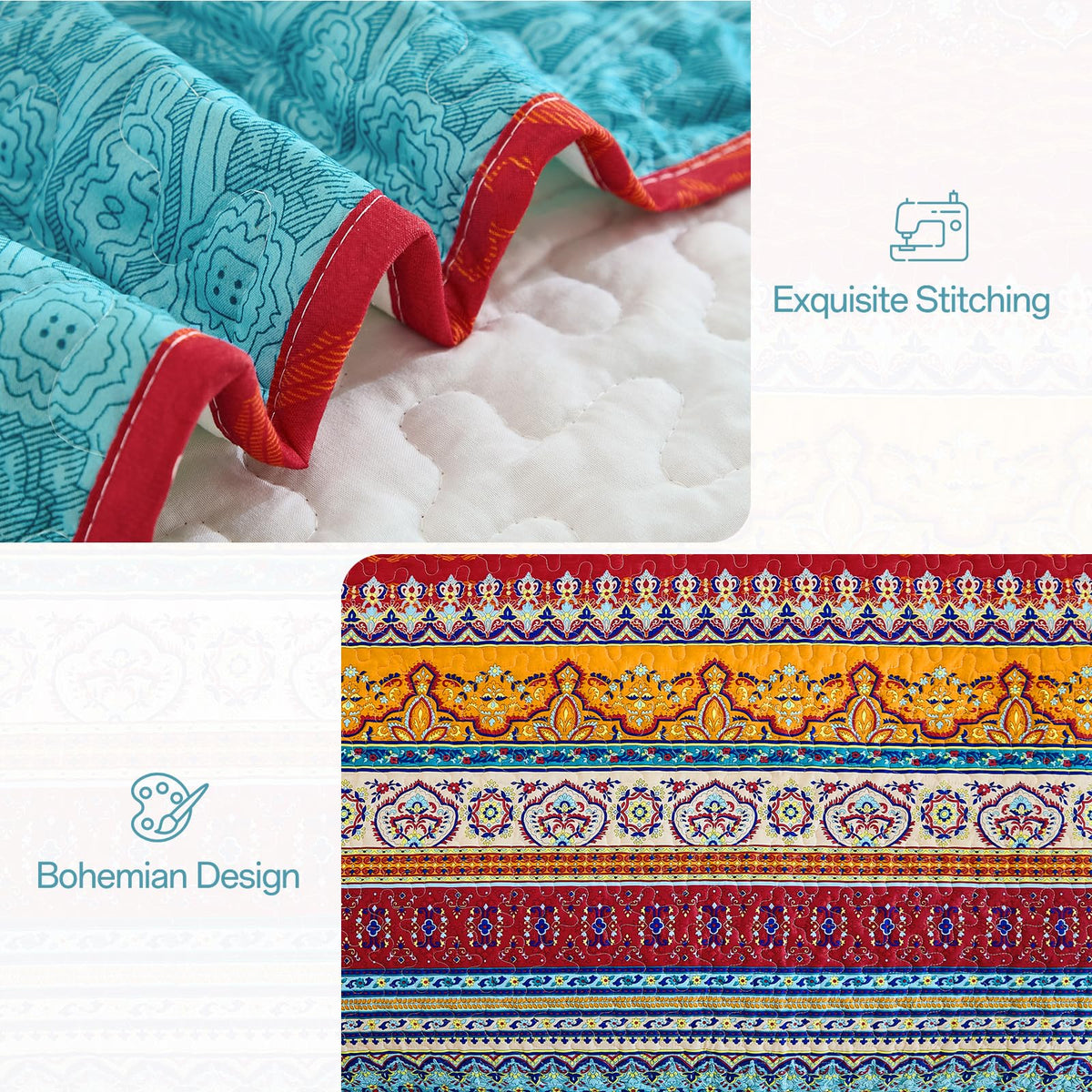 WONGS BEDDING machine-washable quilt set - gentle cycle preserves fabric softness