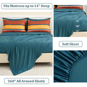 WONGS BEDDING fitted sheet fits standard queen 60x80+14 with secure corners.