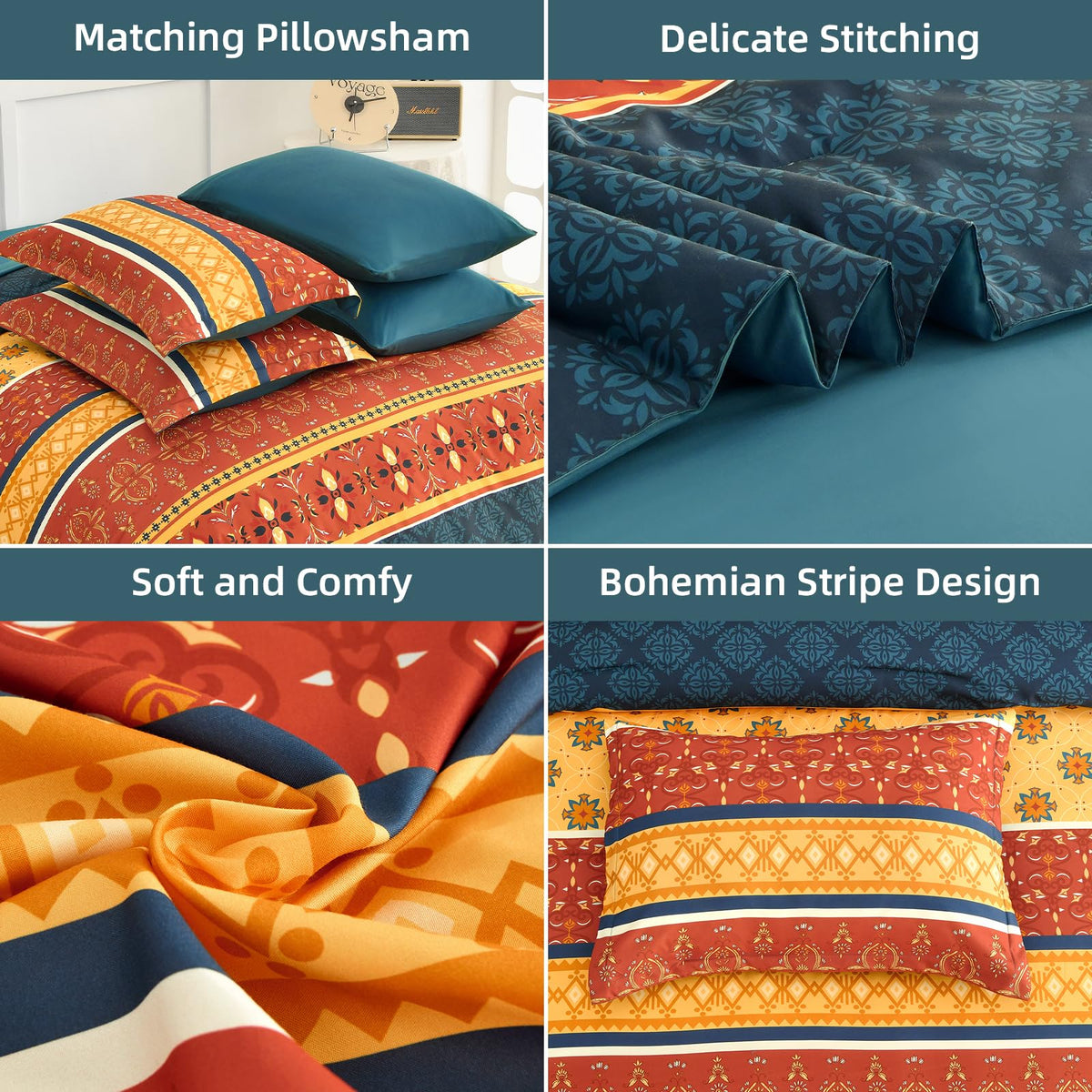 WONGS BEDDING pillowcases 20x30 finish the 7-piece look.