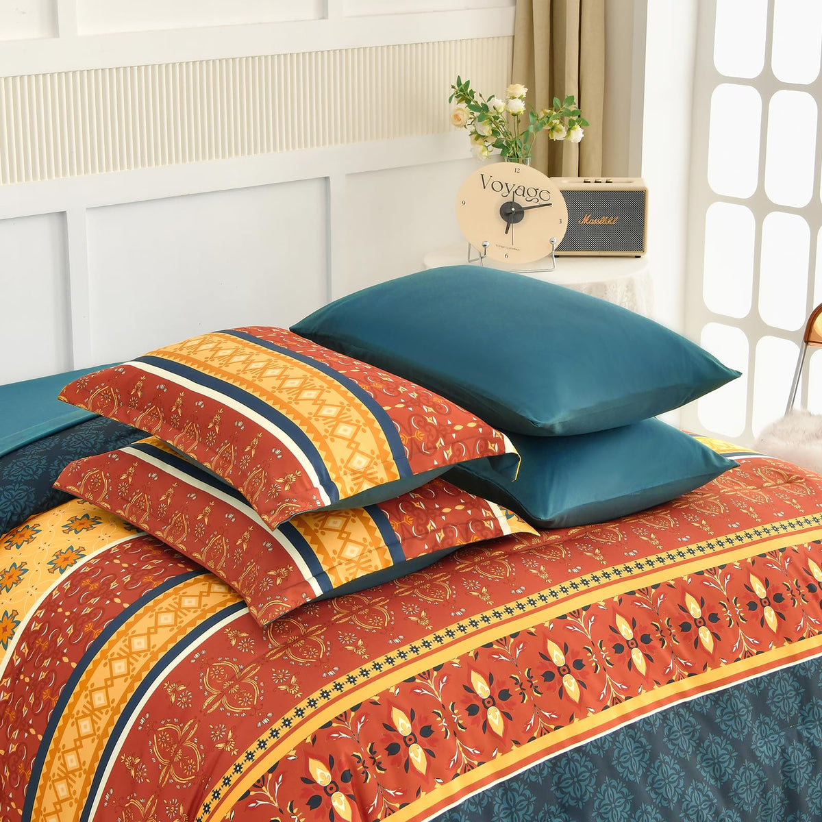 WONGS BEDDING queen comforter measures 90x90 for complete coverage.