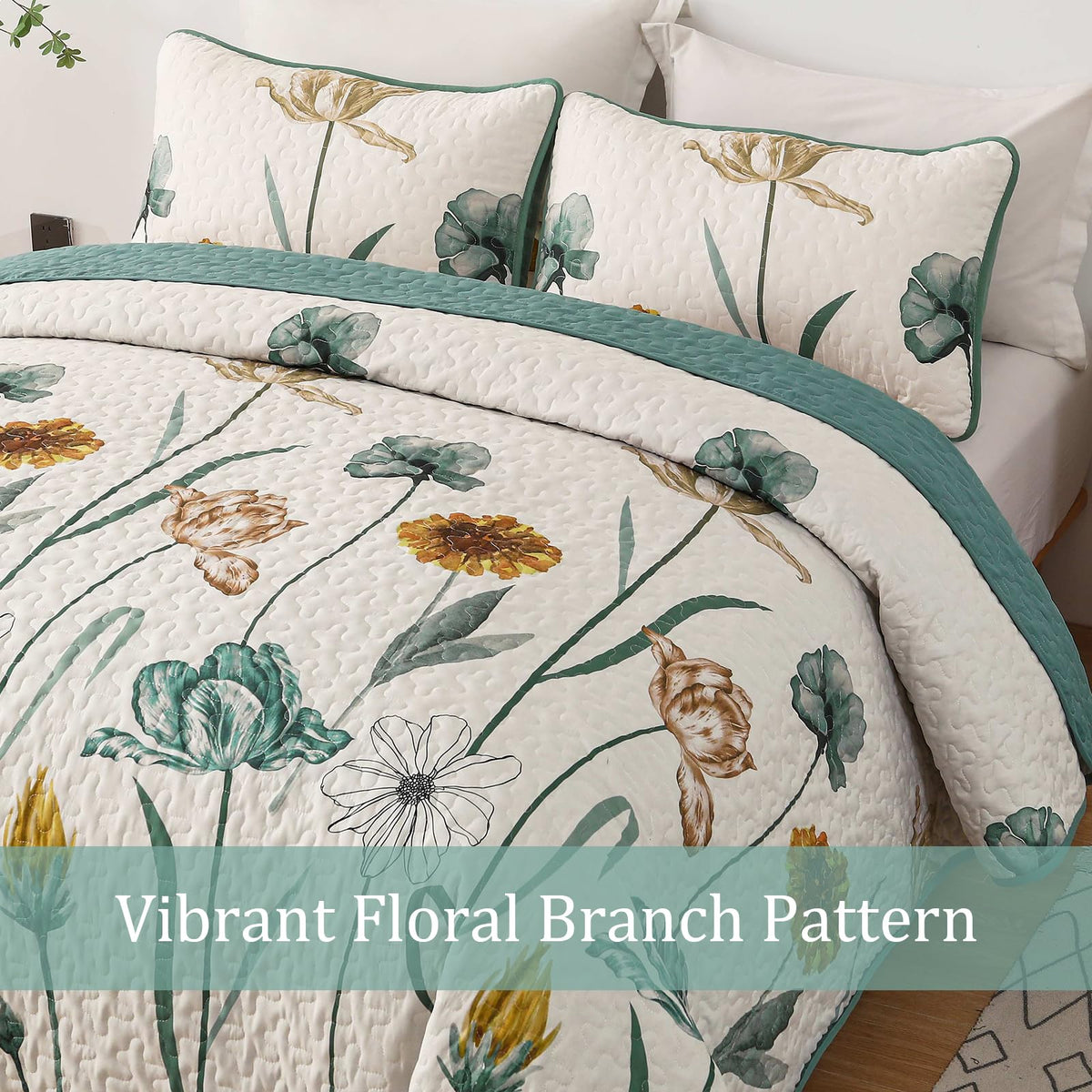 WONGS BEDDING quilt pattern showcases vibrant spring colors for any bedroom