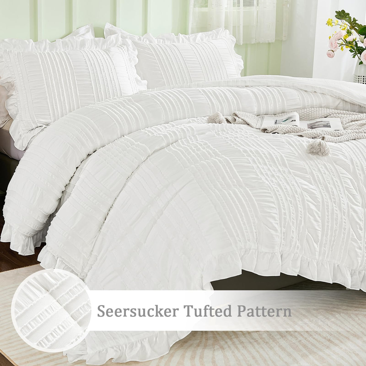 The WONGS BEDDING soft microfiber fabric feels skin-friendly and warm.