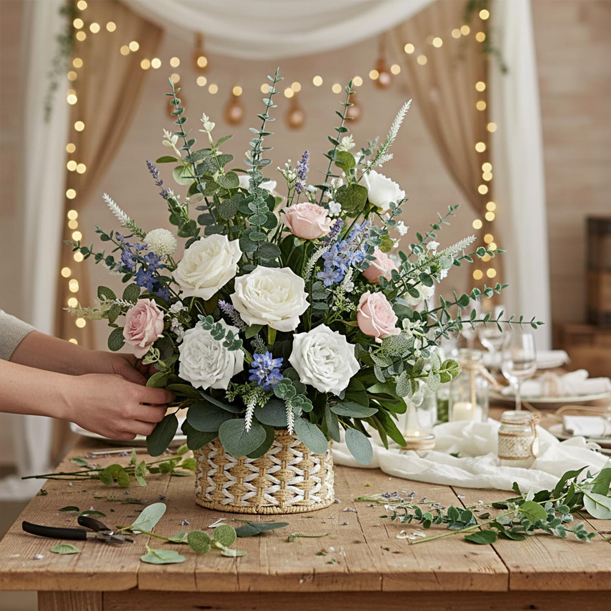 WONICE eucalyptus bouquet or corsage use adds natural charm.