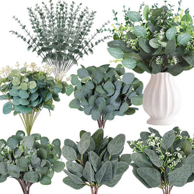 WONICE mixed eucalyptus stems close-up for versatile decor ideas.