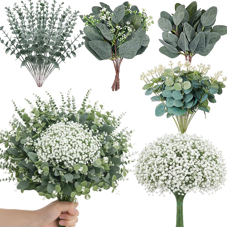 WONICE eucalyptus stems variety 01 for durable wedding centerpieces