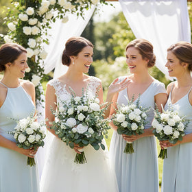 WONICE silver dollar leaves close-up highlight realistic texture for weddings.