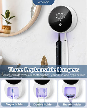 WONICO toothbrush holder doubles as stylish bathroom decor for busy families.