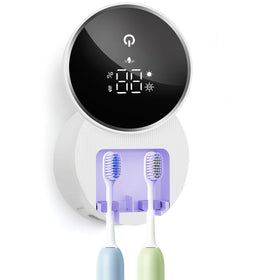 WONICO toothbrush sanitizer holder with motion-sensor lid for hands-free operation.