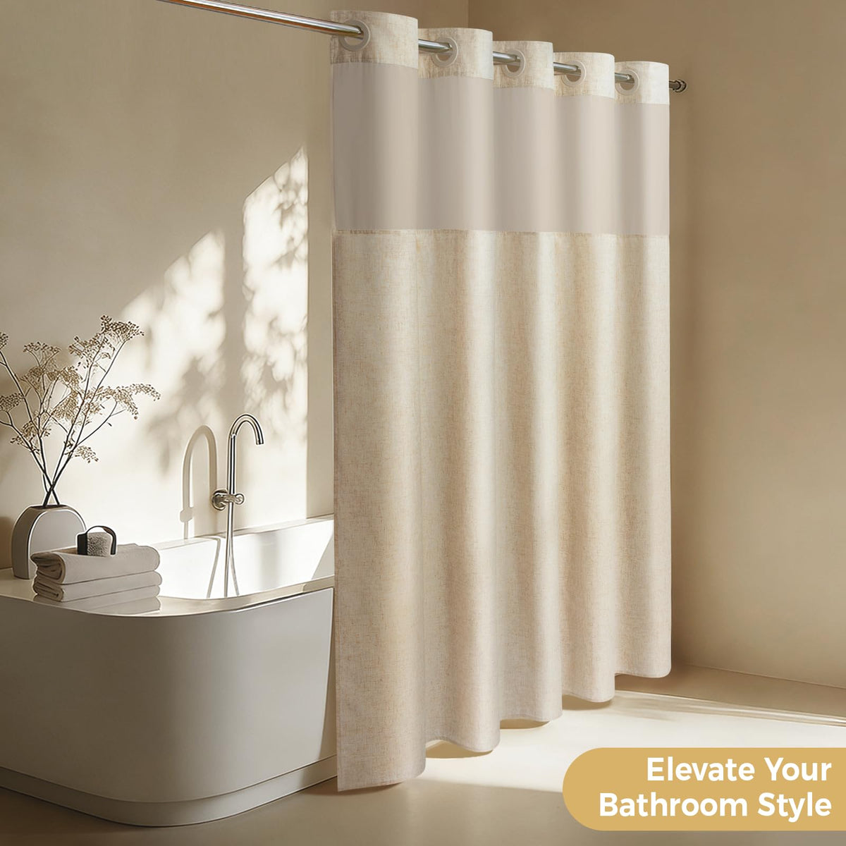 WONICY beige color adds warm, neutral tones to any bathroom decor.