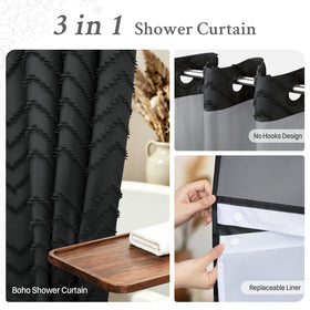 WONICY hotel-quality curtain is waterproof and machine washable for daily use.