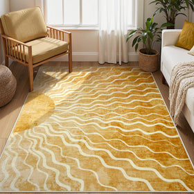 Wonnitar sun-pattern rug 5x7, ideal for bright living rooms and cozy corners.